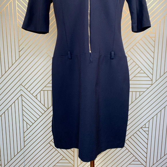 Joseph Ribkoff Navy Blue Zip Front‎ Ponte Dress - Picture 3 of 8